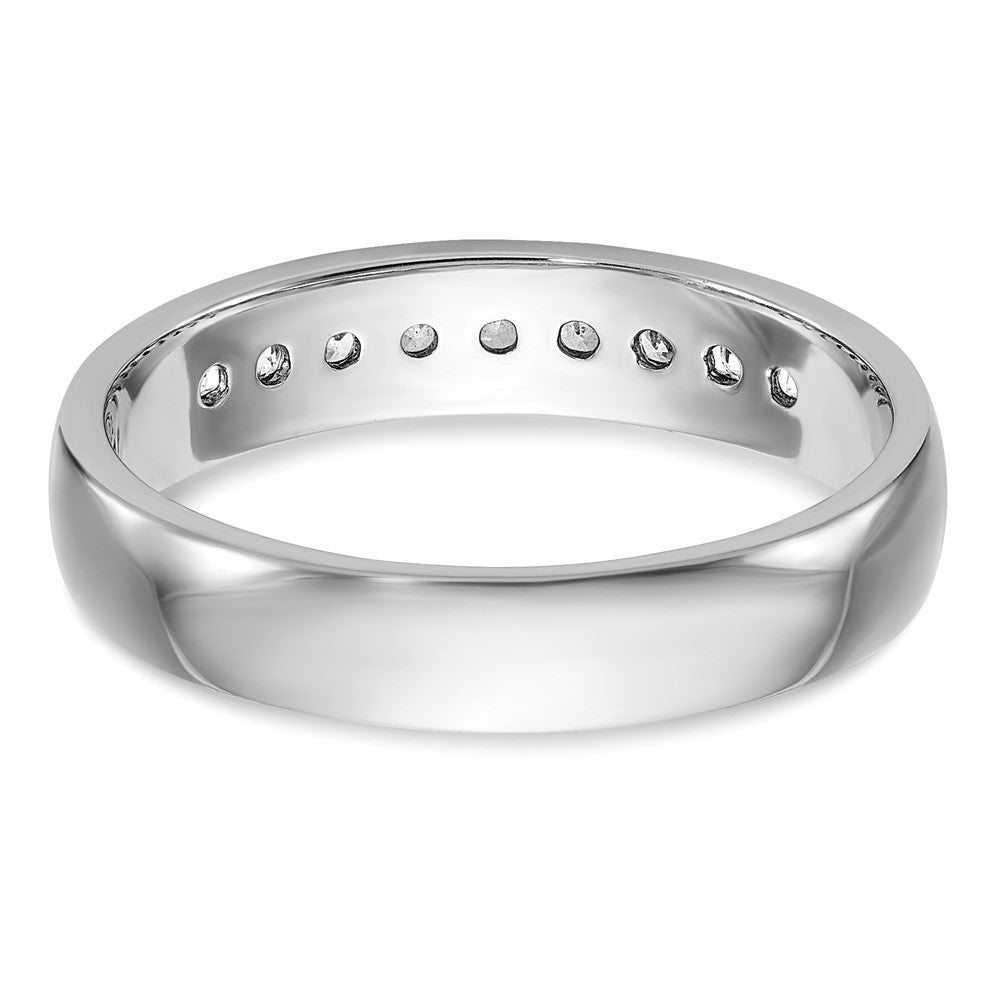 14k White Gold 1/4 carat Lab Grown Diamond VS/SI+ G+ Nine Stone Complete Polished Men's Ring