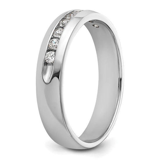 14k White Gold 1/4 carat Lab Grown Diamond VS/SI+ G+ Nine Stone Complete Polished Men's Ring