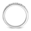 14k White Gold Men's Polished 9-Stone 1 Carat AA Quality Diamond Ring