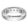 14k White Gold 1 carat Lab Grown Diamond VS/SI+ G+ Nine Stone Complete Polished Men's Ring