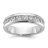 14k White Gold Men's Polished 9-Stone 1 Carat AA Quality Diamond Ring