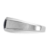 IBGoodman 14k White Gold Men's Polished and Satin Gemstone Ring Mounting