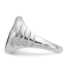 14k White Gold Men's Oval Onyx Complete Ring