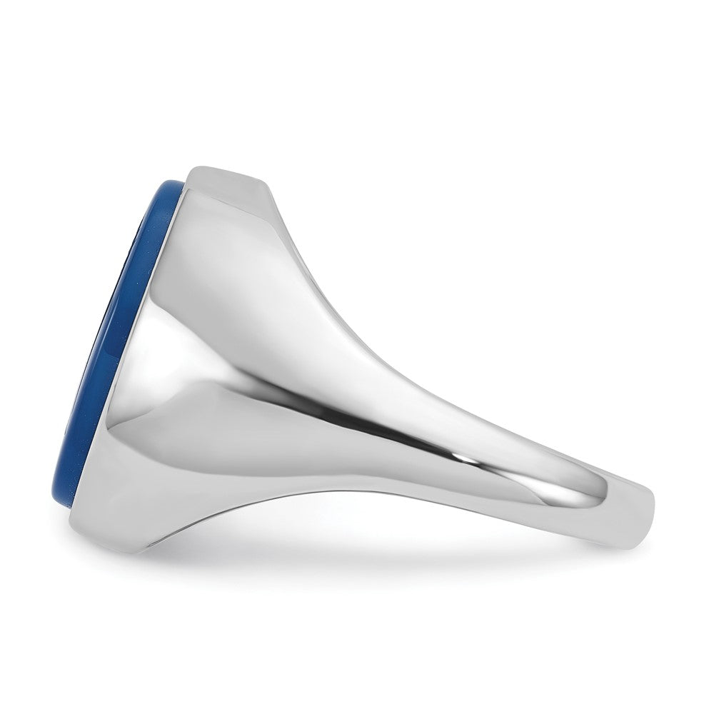 14k White Gold IBGoodman Men's Gemstone Ring Mounting