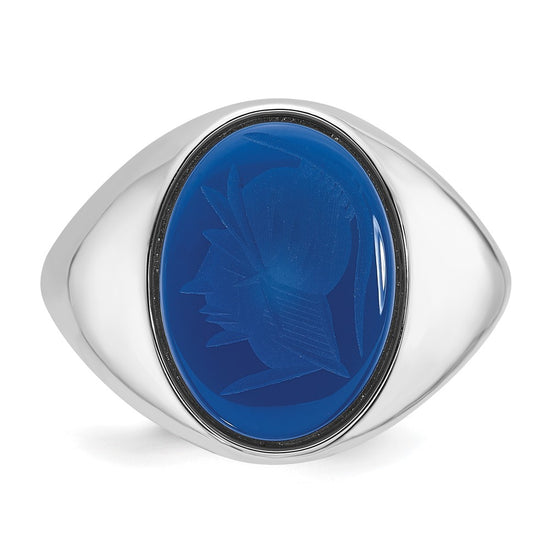 14k White Gold IBGoodman Men's Gemstone Ring Mounting