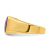 14k Men's Ruby Doublet Stone Complete Ring