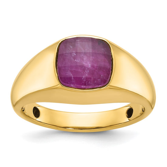 Men's Gemstone Doublet Stone Rings