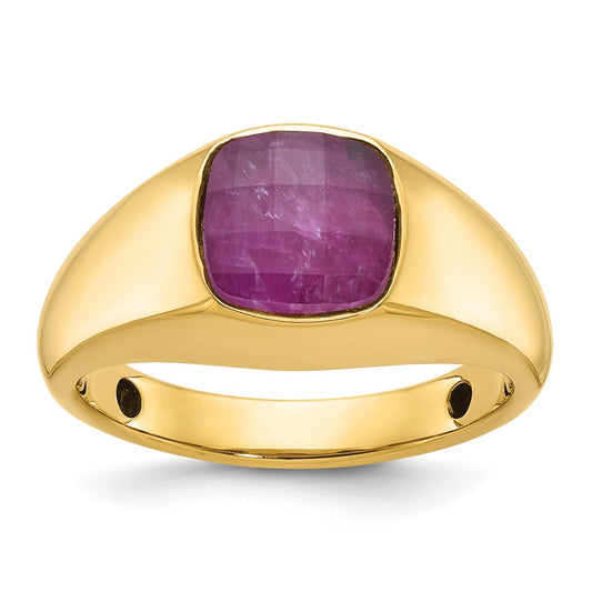 Men's Gemstone Doublet Stone Rings