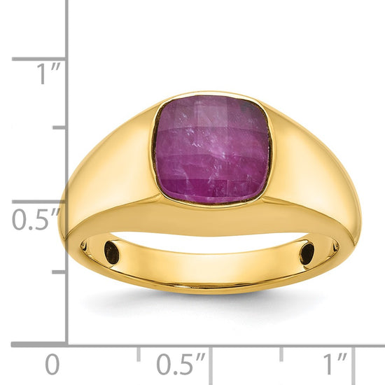 Men's Gemstone Doublet Stone Rings