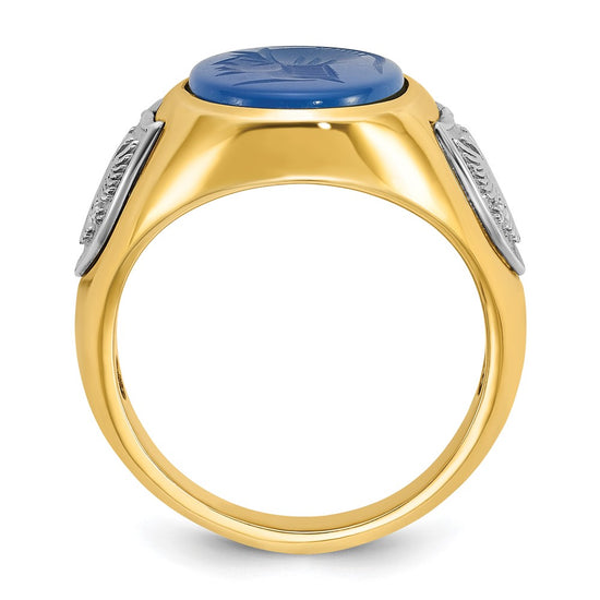 14k Two-tone IBGoodman Men's Gemstone Ring Mounting