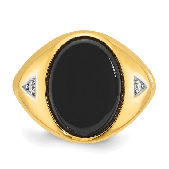 Men's Oval Gemstone Doublet and Diamond Rings