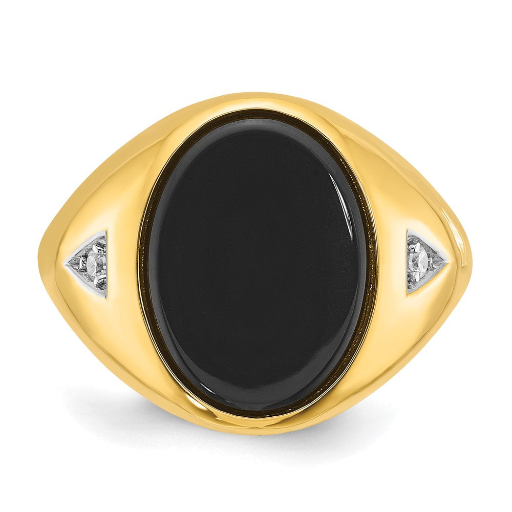 Men's Oval Gemstone Doublet and Diamond Rings