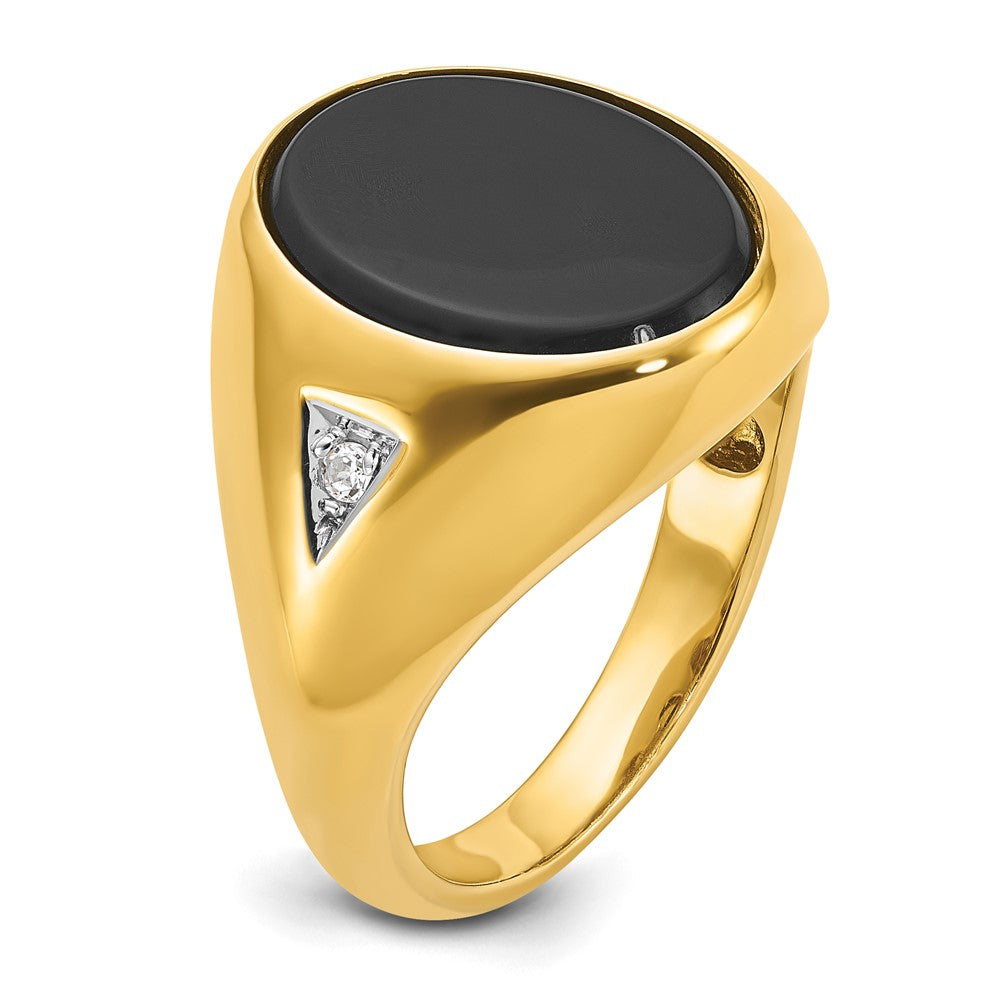 Men's Oval Gemstone Doublet and Diamond Rings