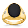 Men's Oval Gemstone Doublet and Diamond Rings