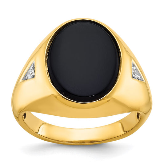 Men's Oval Gemstone Doublet and Diamond Rings