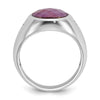 Men's Oval Gemstone Doublet and Diamond Rings