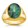 Men's Oval Gemstone Doublet and Diamond Rings
