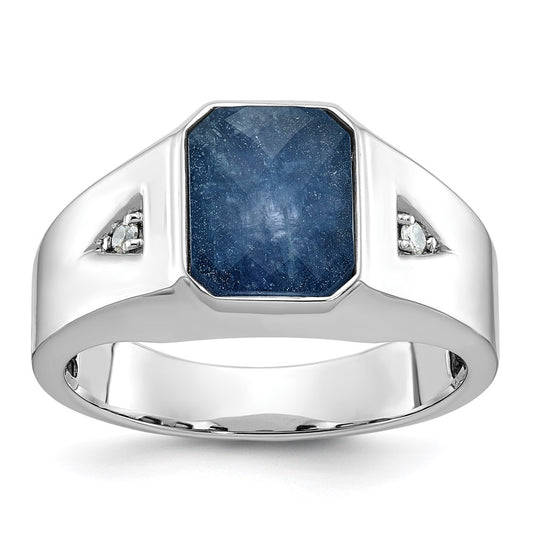 Men's Gemstone Doublet Stone & Diamond Rings
