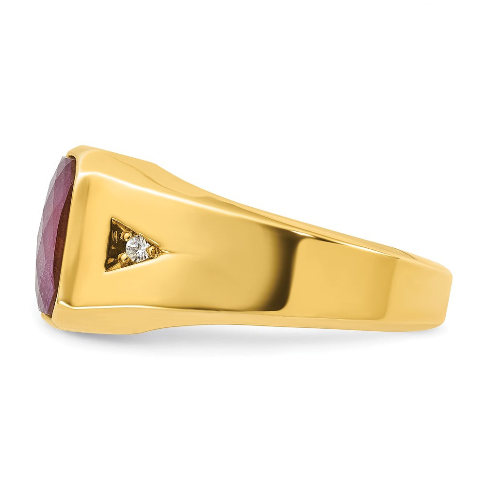 Men's Gemstone Doublet Stone & Diamond Rings