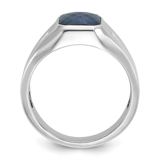 Men's Gemstone Doublet Stone & Diamond Rings