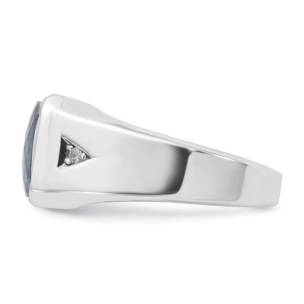Men's Gemstone Doublet Stone & Diamond Rings