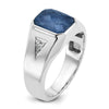 14k White Gold IBGoodman Men's Gemstone and Diamond Ring Mounting