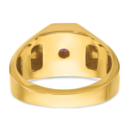14k IBGoodman Men's Gemstone and Diamond Ring Mounting