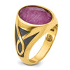 Men's w/Black Rhodium Ruby Doublet Stone Rings