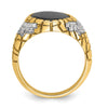 14k IBGoodman Men's Onyx and Diamond Nugget Ring Mounting