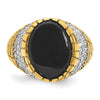 14k IBGoodman Men's Onyx and Diamond Nugget Ring Mounting
