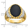 14k IBGoodman Men's Onyx and Diamond Nugget Ring Mounting