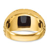 IBGoodman 10k Men's Polished and Nugget Textured Gemstone Ring Mounting