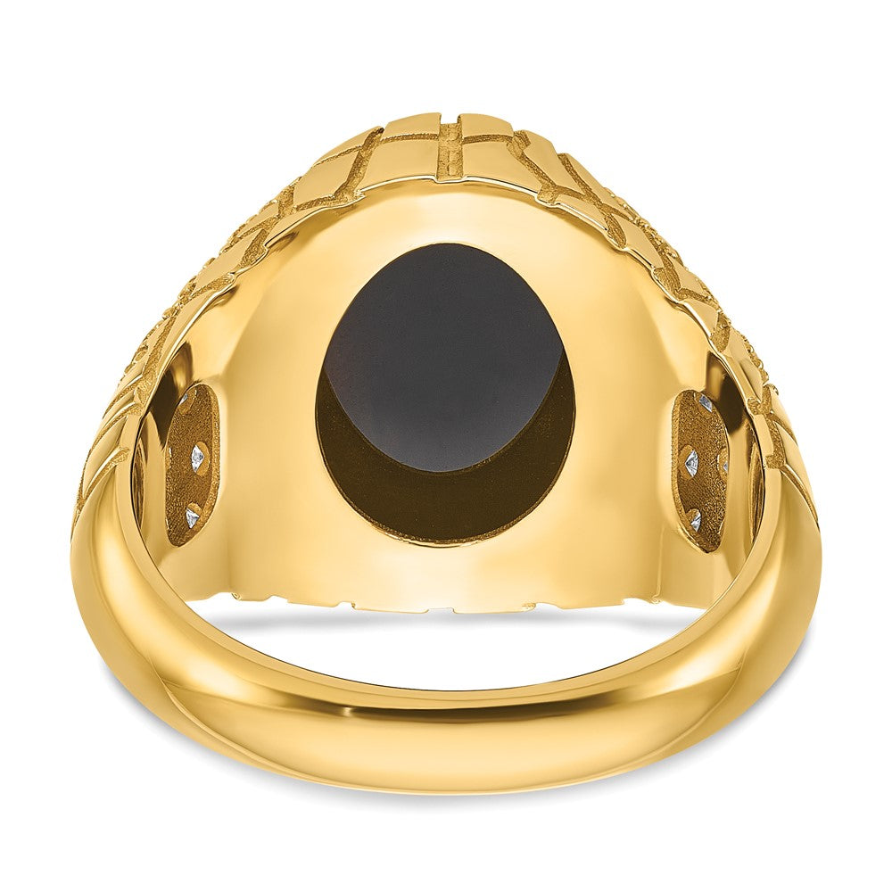 14k IBGoodman Men's Onyx and Diamond Nugget Ring Mounting