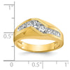 14k IBGoodman Men's Polished and Satin Ring Mounting