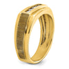 14k 1/4 carat Lab Grown Diamond VS/SI+ G+ Complete Polished and Satin Five Stone Men's Ring