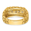 14k Men's 1/3 carat Diamond Nugget Complete Ring
