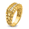 14k Men's 1/3 carat Diamond Nugget Complete Ring