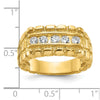 14k Men's 1/3 carat Diamond Nugget Complete Ring