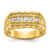 14k Men's 1/3 carat Diamond Nugget Complete Ring
