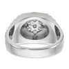 IBGoodman 14k Two-tone Men's Polished Satin and Textured Cluster Ring Mounting