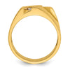 14k Men's Polished 4-Stone 1/3 Carat AA Quality Diamond Ring