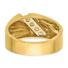 14k Men's Polished 4-Stone 1/3 Carat AA Quality Diamond Ring