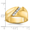 14k Men's Polished 4-Stone 1/3 Carat AA Quality Diamond Ring