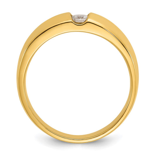 14k Men's 1/5 carat Diamond Complete Ring