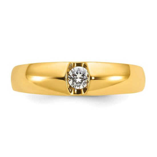 14k Men's 1/5 carat Diamond Complete Ring