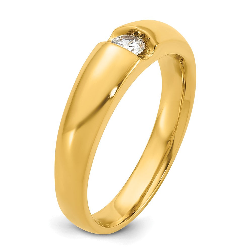 14k Men's 1/5 carat Diamond Complete Ring