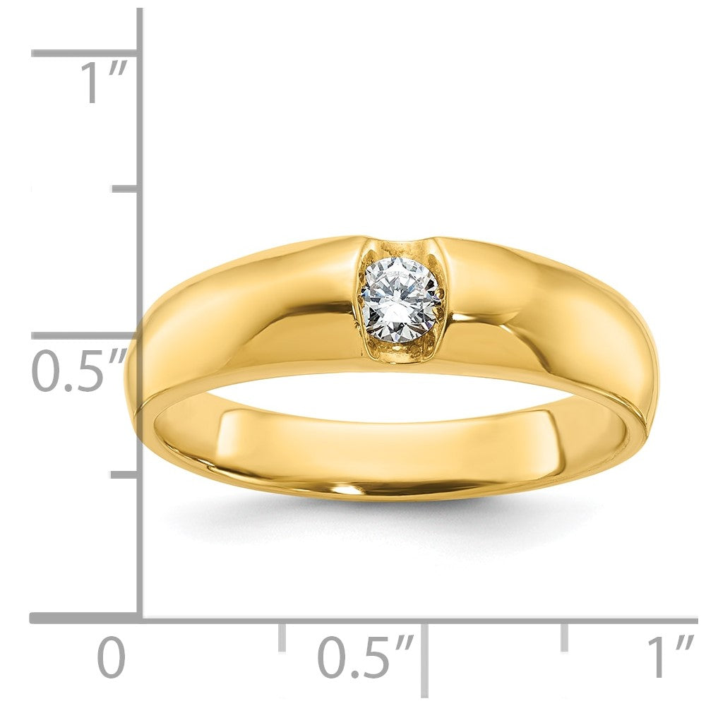 14k Men's 1/5 carat Diamond Complete Ring