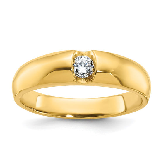14k Men's 1/5 carat Diamond Complete Ring