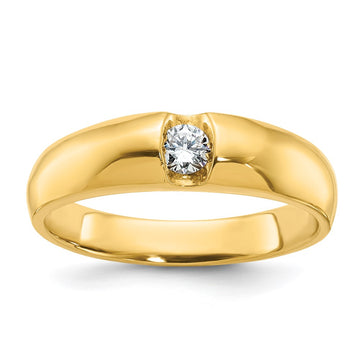 14k Men's 1/5 carat Diamond Complete Ring