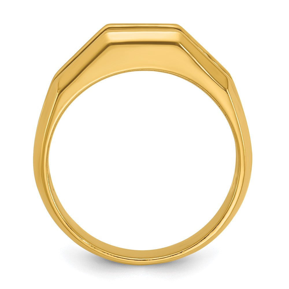 IBGoodman 14k Men's Polished Cut-Out 5-Stone 3/4 Carat AA Quality Diamond Ring